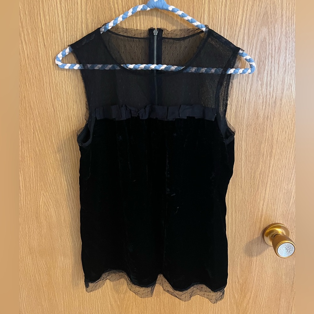 Velvet and Shear Black Tank Top Blouse LOFT